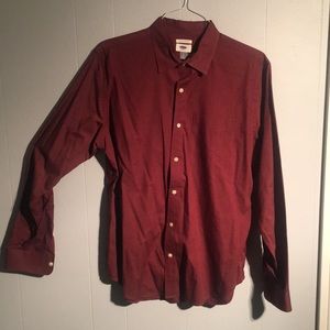 Barely Worn Burgundy Button-up from Old Navy